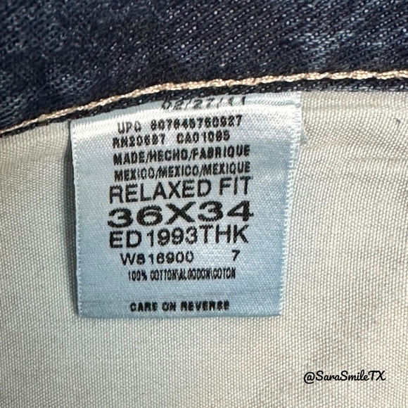 DICKIES Big & Tall Relaxed Fit Carpenter Blue Jeans - 36X34 - Picture 11 of 12